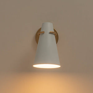 LightFixturesUSA - 1 - Light Adjustable Head Metal Cone Vanity Wall Sconce - Ceiling Light - White - 