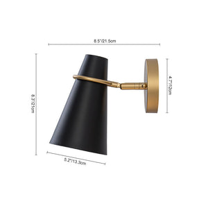 LightFixturesUSA - 1 - Light Adjustable Head Metal Cone Vanity Wall Sconce - Ceiling Light - White - 