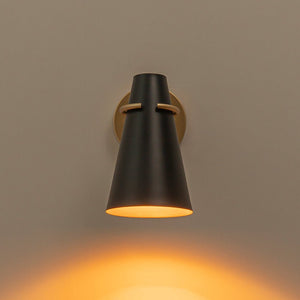 LightFixturesUSA - 1 - Light Adjustable Head Metal Cone Vanity Wall Sconce - Ceiling Light - White - 