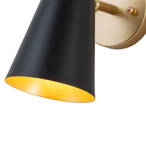 LightFixturesUSA - 1 - Light Adjustable Head Metal Cone Vanity Wall Sconce - Ceiling Light - White - 