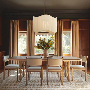 LightFixturesUSA - 1 - Light Beige Woven Thread Wavy Drum Cage Chandelier - Chandelier - Beige - 