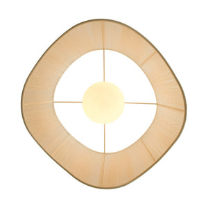 LightFixturesUSA - 1 - Light Beige Woven Thread Wavy Drum Cage Chandelier - Chandelier - Beige - 