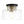 Load image into Gallery viewer, LightFixturesUSA - 1 - Light Black Brass Clear Glass Drum Semi Flush Mount - Ceiling Light - 11.8 in - 
