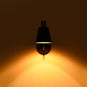 LightFixturesUSA - 1 - Light Black Gold 90 - Degree Adjustable Cone Wall Lamp - Wall Sconce - 1 Pack - 