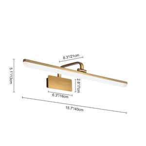 LightFixturesUSA - 1 - Light Brass Linear LED Vanity Light Picture Sconce - Wall Sconce - 31in - 3000K