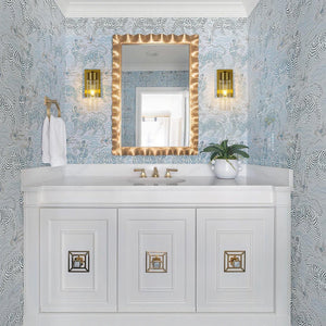 LightFixturesUSA - 1 - Light Clear Glass Cylinder Bathroom Vanity Wall Sconce - Wall Sconce - 1 Pack - 