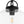 LightFixturesUSA - 1 - Light Clear Glass Dome Shade Semi Flush Mount - Ceiling Light - Black - 