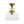 LightFixturesUSA - 1 - Light Clear Glass Dome Shade Semi Flush Mount - Ceiling Light - Brass - 