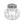LightFixturesUSA-1-Light Dazzled Crystal Round Mini Cage Chrome Semi Flush Mount-Ceiling Light-1 Pack-