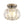 LightFixturesUSA-1-Light Dazzled Crystal Round Mini Cage Chrome Semi Flush Mount-Ceiling Light-1 Pack-