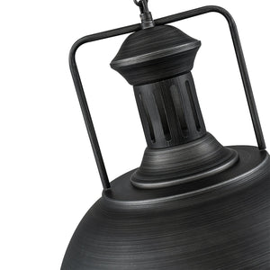 LightFixturesUSA-1-Light Industrial Dome Pendant Light-Pendant Light-Rusty-