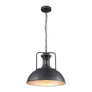LightFixturesUSA-1-Light Industrial Dome Pendant Light-Pendant Light-Rusty-