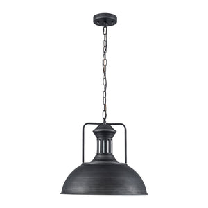 LightFixturesUSA-1-Light Industrial Dome Pendant Light-Pendant Light-Rusty-