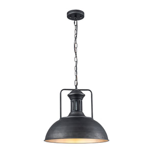 LightFixturesUSA-1-Light Industrial Dome Pendant Light-Pendant Light-Rusty-