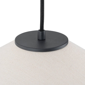 LightFixturesUSA - 1 - Light Large White Linen Shallow Conical Cage Pendant - Ceiling Light - 17 in. - 