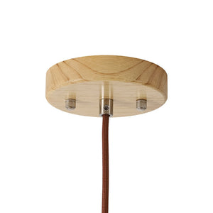 LightFixturesUSA - 1 - Light Modern Farmhouse Wood Grain Cone Kitchen Pendant - Pendant Light - Light Oak - 