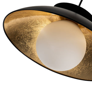 LightFixturesUSA-1-Light Scandinavian Iron Kitchen Dome Pendant Light - Black, White-Pendant Light-Black-