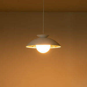 LightFixturesUSA-1-Light Scandinavian Iron Kitchen Dome Pendant Light - Black, White-Pendant Light-White-