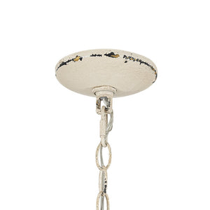 LightFixturesUSA - 1 - Light Shabby Chic Distressed Beige Metal Dome Pendant - Pendant Light - Black - 