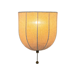 LightFixturesUSA - 1 - Light Vintage Natural Fabric Linen Cage Wall Sconce - Wall Sconce - 2 Packs - 