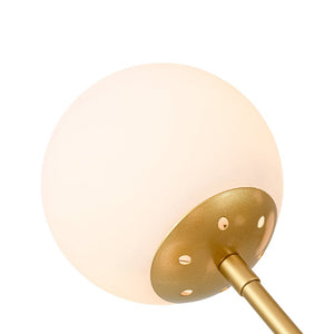 LightFixturesUSA - 10 - Light Opal Glass Globe Bubble Sputnik Branch Chandelier - Chandelier - Brass - 