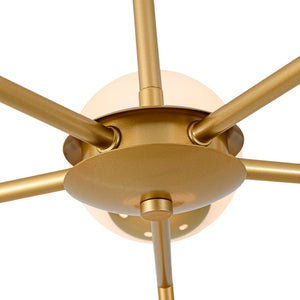 LightFixturesUSA - 10 - Light Opal Glass Globe Bubble Sputnik Branch Chandelier - Chandelier - Brass - 