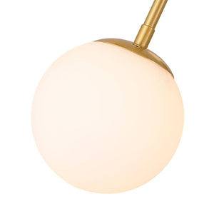 LightFixturesUSA - 10 - Light Opal Glass Globe Bubble Sputnik Branch Chandelier - Chandelier - Brass - 