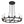 LightFixturesUSA-12-Light Clear Glass Shade Wagon Wheel Chandelier-Chandelier-Black-