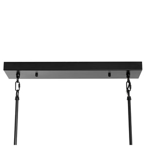 LightFixturesUSA - 12 - Light Sputnik Glass Globe Bubble Linear Island Chandelier - Chandelier - Black (Exclusive Offer) - 