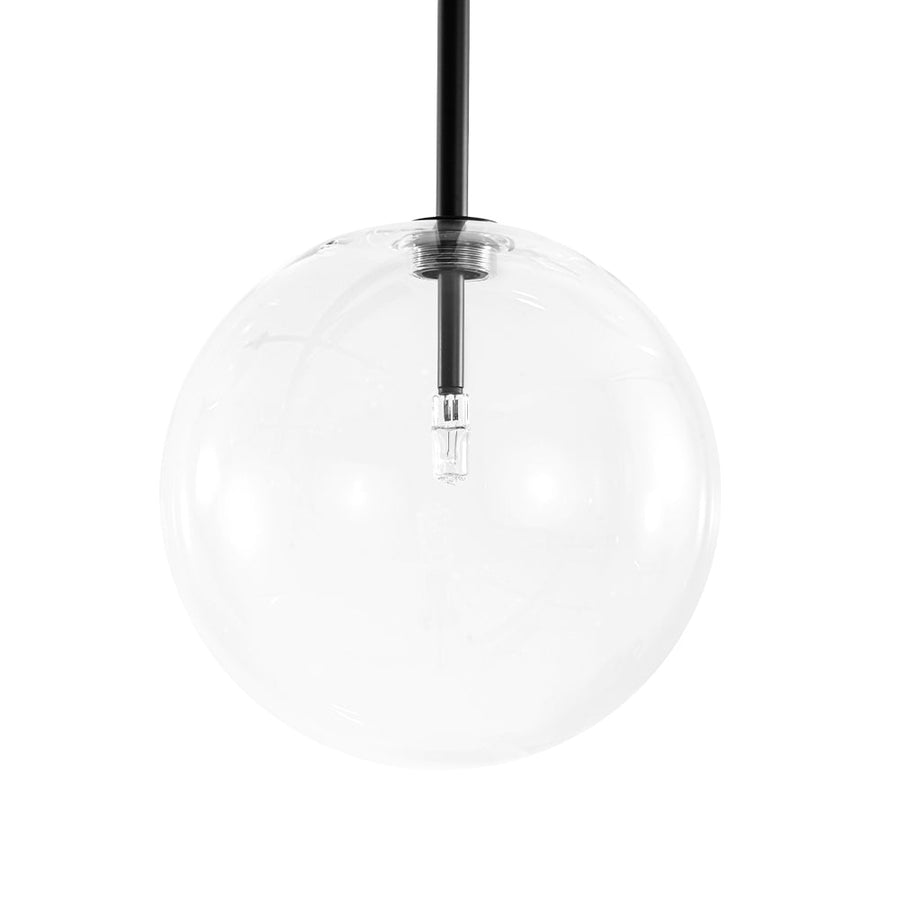 LightFixturesUSA - 12 - Light Sputnik Glass Globe Bubble Linear Island Chandelier - Chandelier - Black (Exclusive Offer) - 