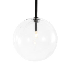 LightFixturesUSA - 12 - Light Sputnik Glass Globe Bubble Linear Island Chandelier - Chandelier - Black (Exclusive Offer) - 