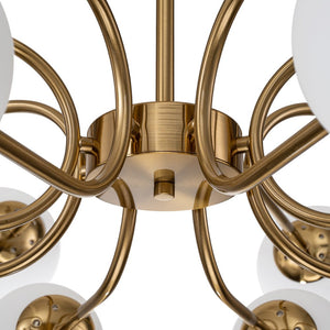 LightFixturesUSA-16-Light Frosted Glass Globe Bubble Sputnik Chandelier-Chandelier-Black-