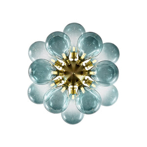 LightFixturesUSA - 18 - Light Cluster Gradual Blue Glass Globe Bubble Chandelier - Chandelier - Gradual Blue - 