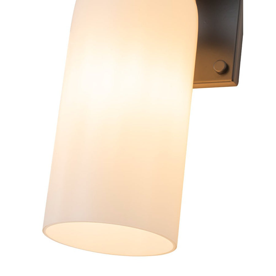 LightFixturesUSA - 2 - Light Milky White Glass Cylinder Vanity Wall Sconce - Wall Sconce - 2 Packs - 