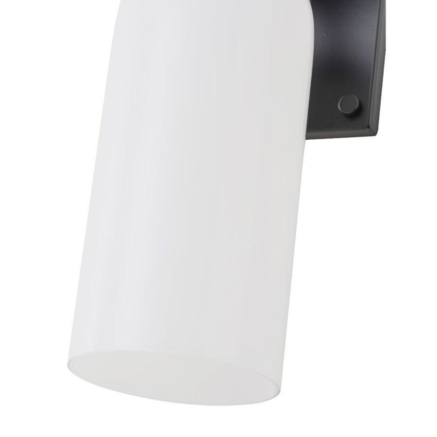 LightFixturesUSA - 2 - Light Milky White Glass Cylinder Vanity Wall Sconce - Wall Sconce - 2 Packs - 