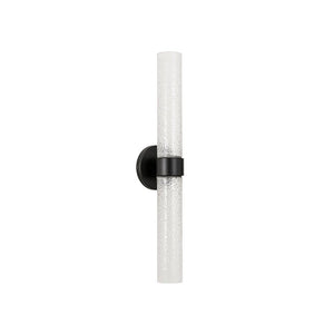 LightFixturesUSA-2-Light Rippled Glass Linear Tube LED Vanity Wall Sconce-Wall Sconce-2 Packs-