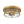 LightFixturesUSA - 2 - Light Seeded Glass Round Flush Mount Ceiling Light - Ceiling Light - Brass - 