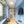 LightFixturesUSA - 2 - Light Shine Opal Ribbed Glass Drum Flush Mount - Ceiling Light - Brass - 