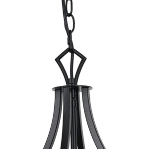 LightFixturesUSA-21.7“ French Manor Black Candle Square Lantern Entry Chandelier-Chandelier-21.7 in-