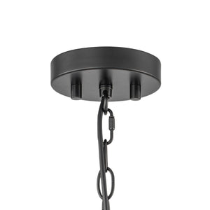 LightFixturesUSA-23.6” Tiered Hammered Water Glass Round Semi Flush Mount Chandelier-Chandelier-Black-