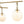 LightFixturesUSA - 3 - light Adjustable Gradual White Glass Globe Sputnik Chandelier - Chandelier - Brass - 