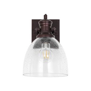 LightFixturesUSA-3-Light Adjustable Seeded Glass Linear Semi Flush Mount-Ceiling Light-1-Lt-