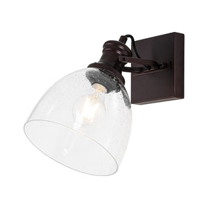 LightFixturesUSA-3-Light Adjustable Seeded Glass Linear Semi Flush Mount-Ceiling Light-1-Lt-