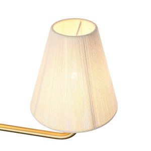LightFixturesUSA - 3 - Light Beige Woven Thread Conical Vanity Wall Sconce - Wall Sconce - Brass - 