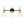 LightFixturesUSA - 3 - Light Black Brass Bell Glass Shade Vanity Wall Lamp - Wall Sconce - Clear - 