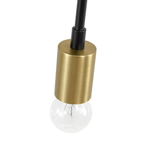 LightFixturesUSA - 3 - Light Black Brass Sputnik Semi Flush Mount - Ceiling Light - 3 - Lt - 