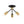 LightFixturesUSA - 3 - Light Black Brass Sputnik Semi Flush Mount - Ceiling Light - 3 - Lt - 