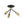 LightFixturesUSA - 3 - Light Black Brass Sputnik Semi Flush Mount - Ceiling Light - 3 - Lt - 