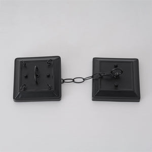 LightFixturesUSA-3-Light Black Square Candle Style Cage Pendant / Semi Flush-Chandelier-22.6 in-
