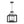 LightFixturesUSA-3-Light Black Square Candle Style Cage Pendant / Semi Flush-Chandelier-22.6 in-
